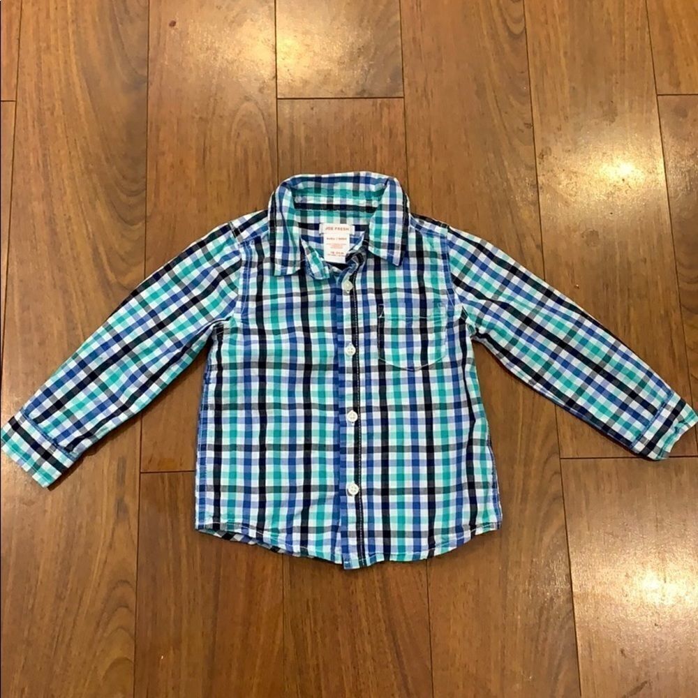 Joe Fresh Plaid Button Down 18-24 Months